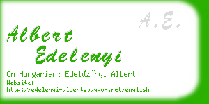 albert edelenyi business card